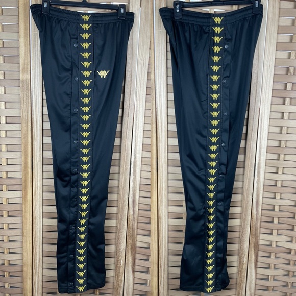 Kappa Pants & Jumpsuits Kappa Rare Reverse Logo Striped Snap Button